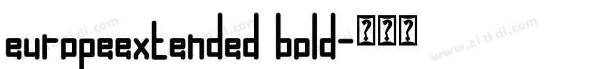 europeextended bold字体转换